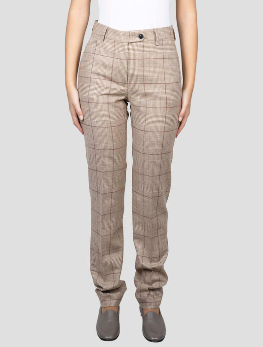 Kiton Brown Virgin Wool Cashmere Pants