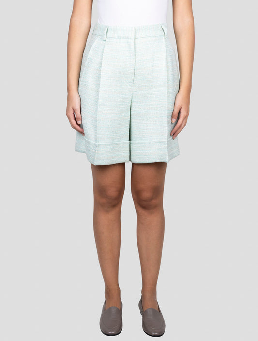 Kiton Light Blue White Cotton Pc Pl Pa Pm Viscose Short Pants