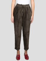 Kiton Brown Cotton Velvet Pants