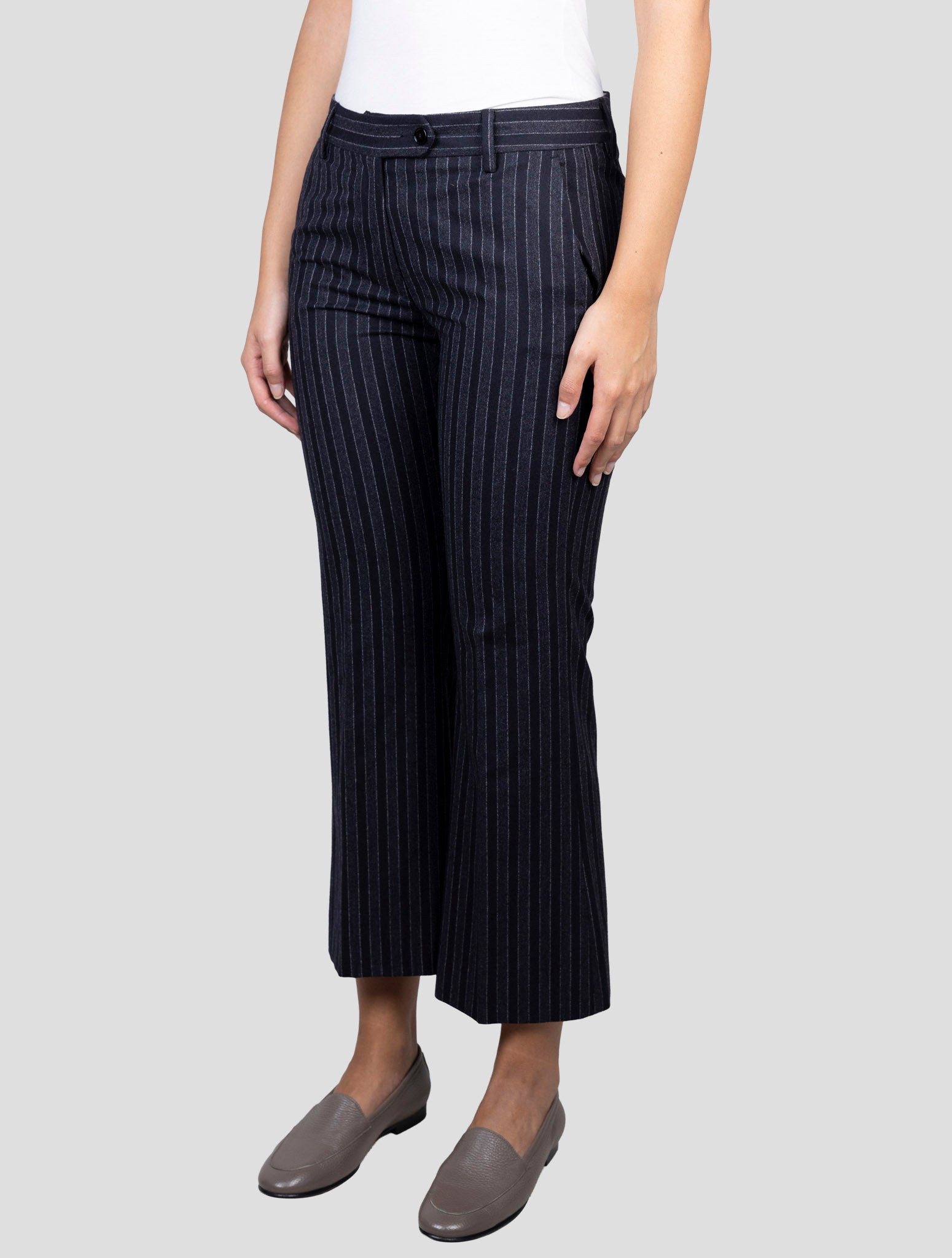Kiton Gray Virgin Wool Ea Pants