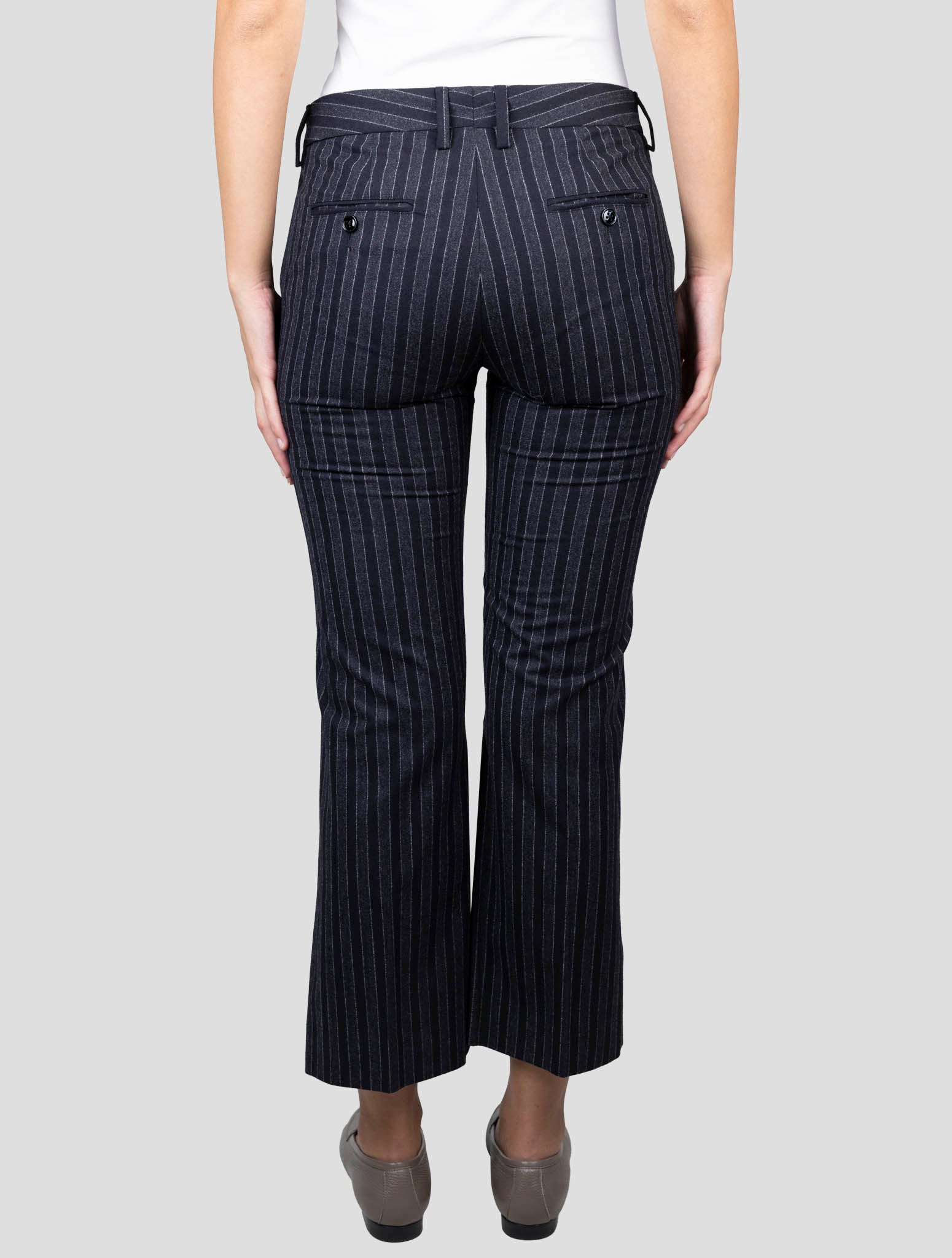 Kiton Gray Virgin Wool Ea Pants