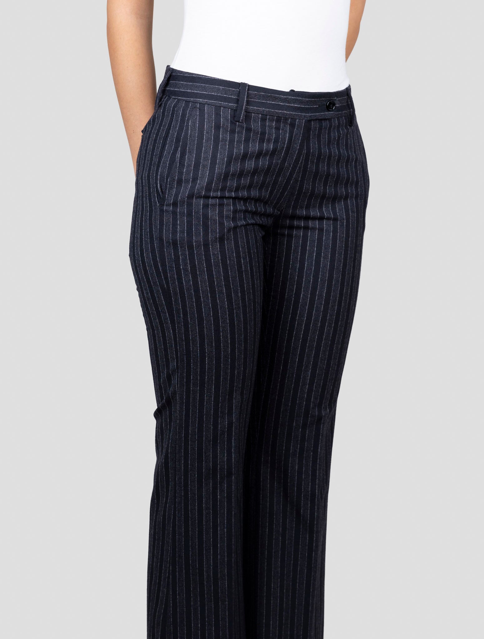Kiton Gray Virgin Wool Ea Pants