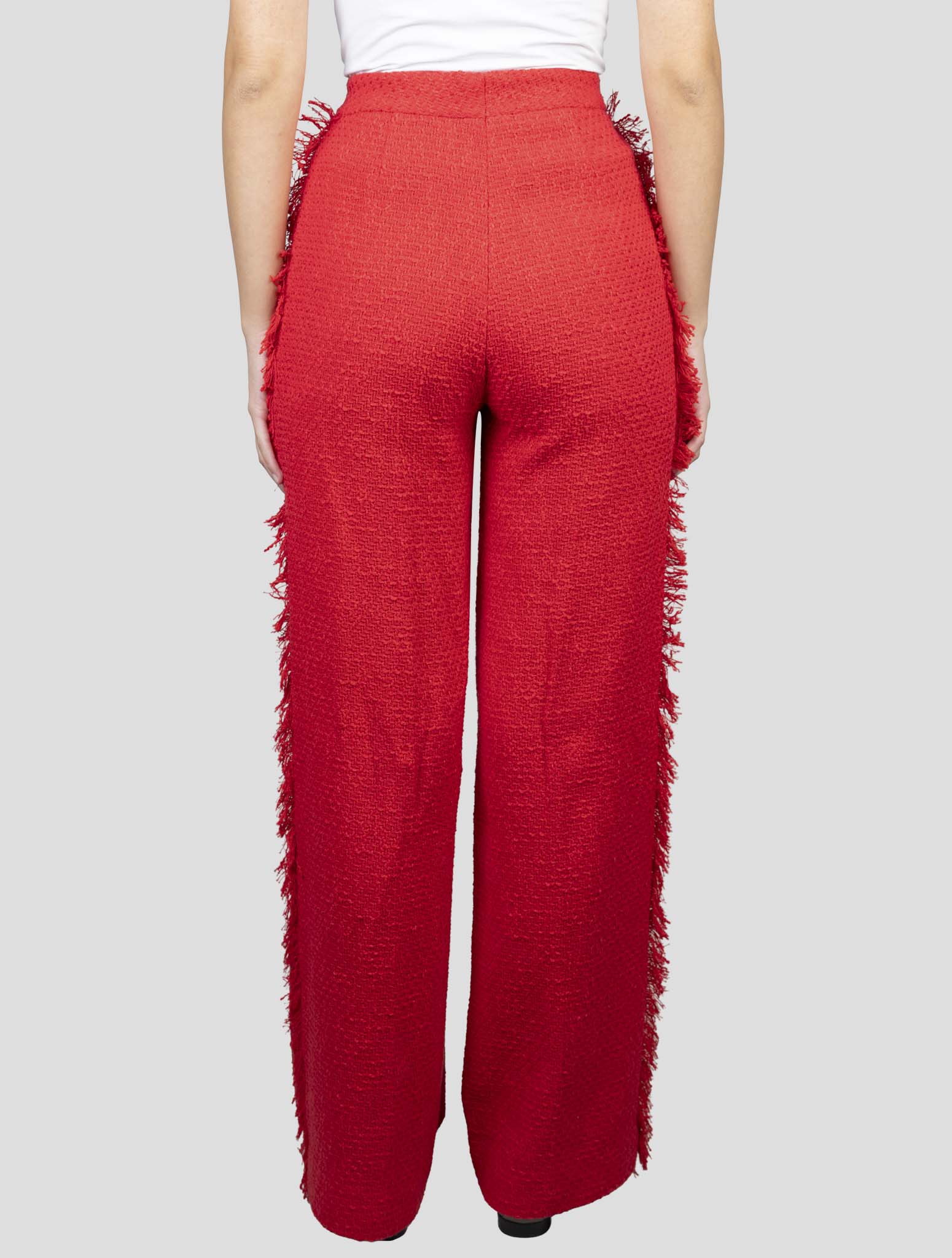 Kiton Red Cotton Pants