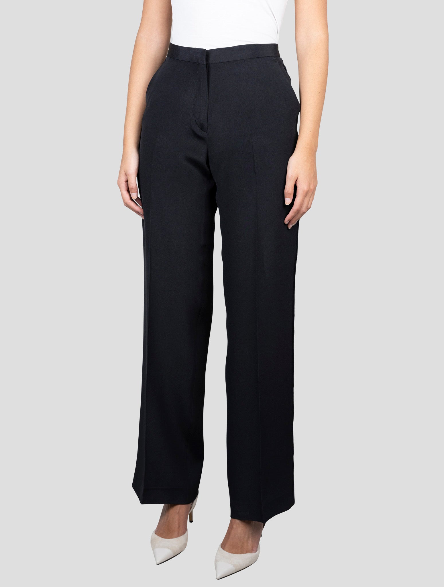 Kiton Black Silk Pants