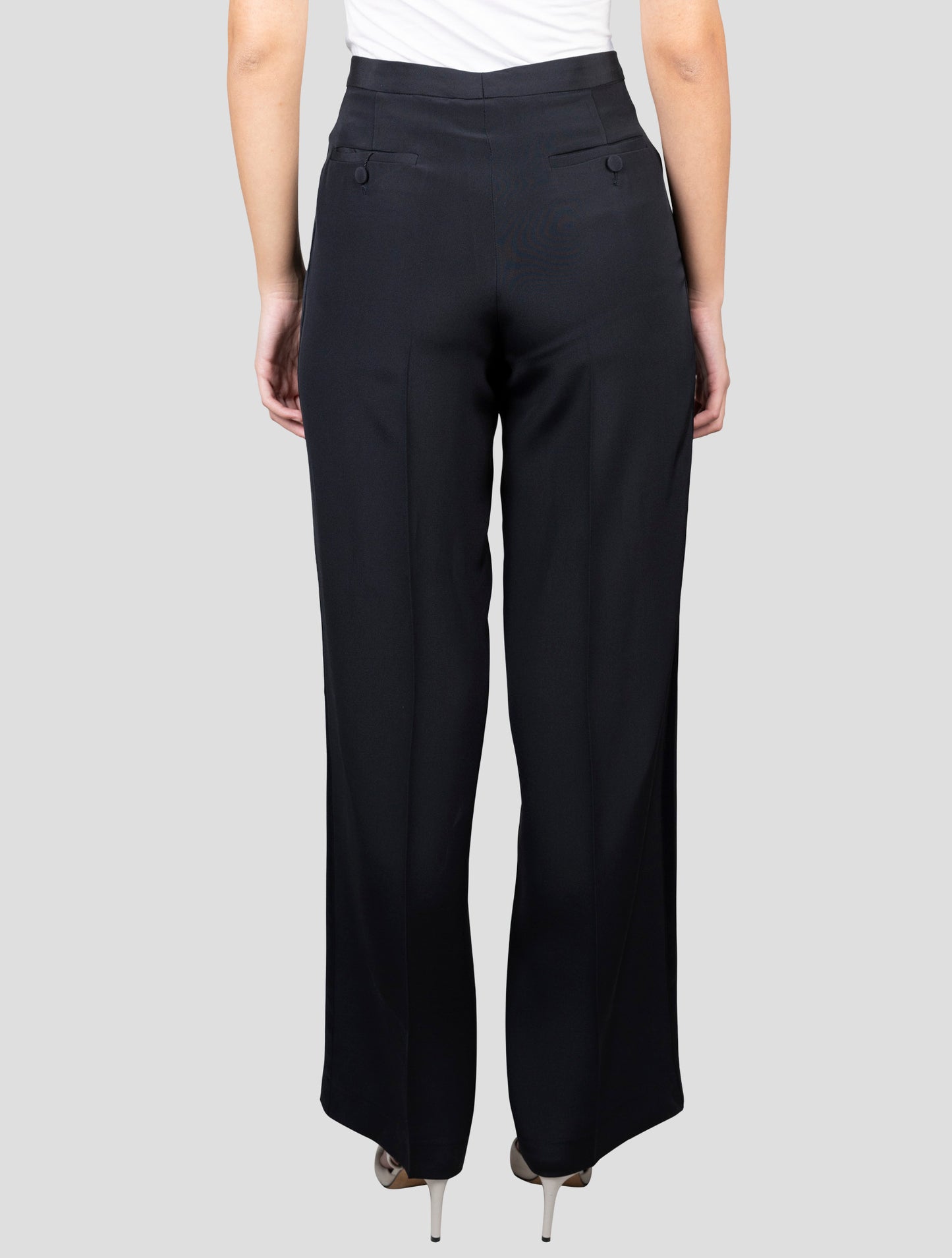 Kiton Black Silk Pants