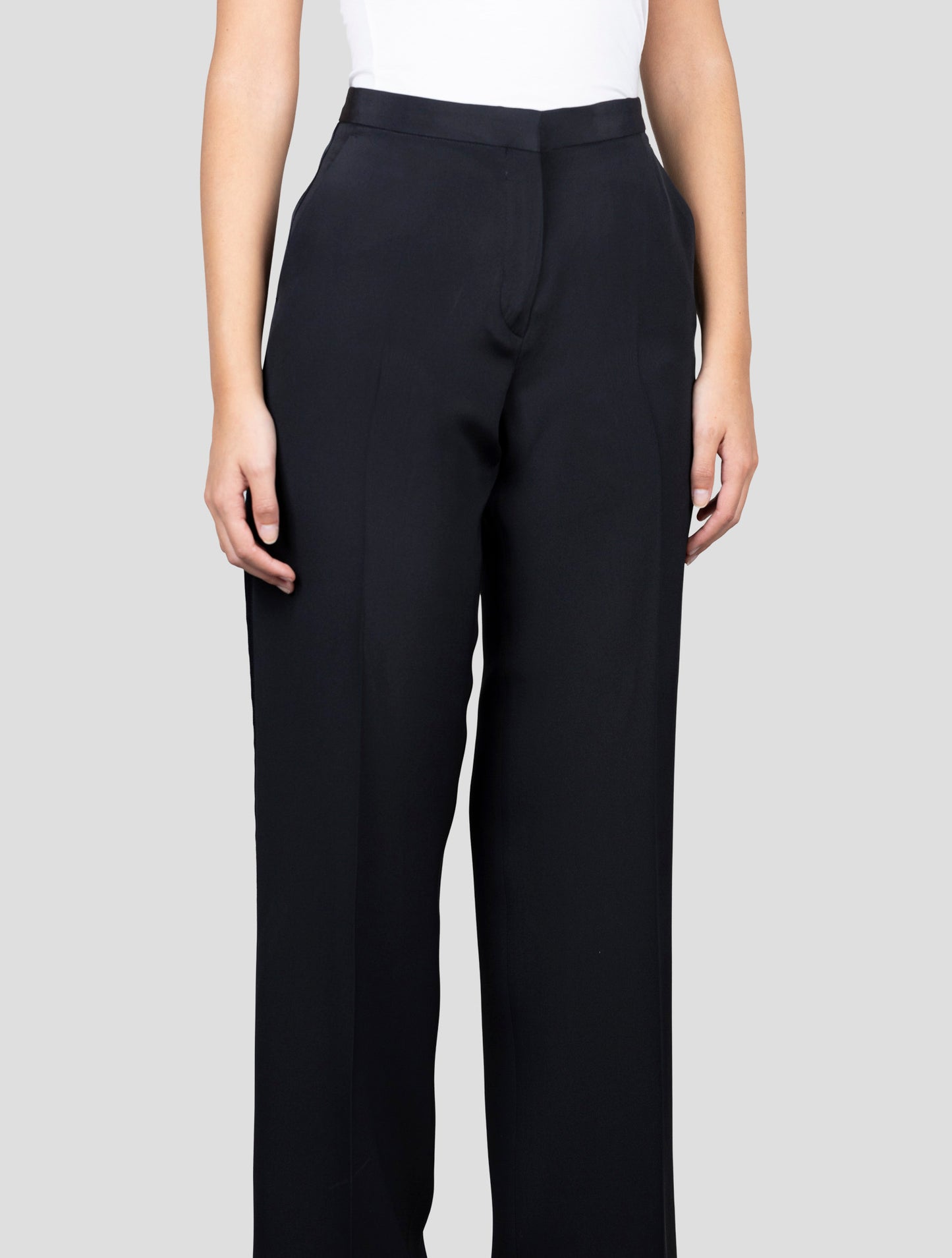 Kiton Black Silk Pants