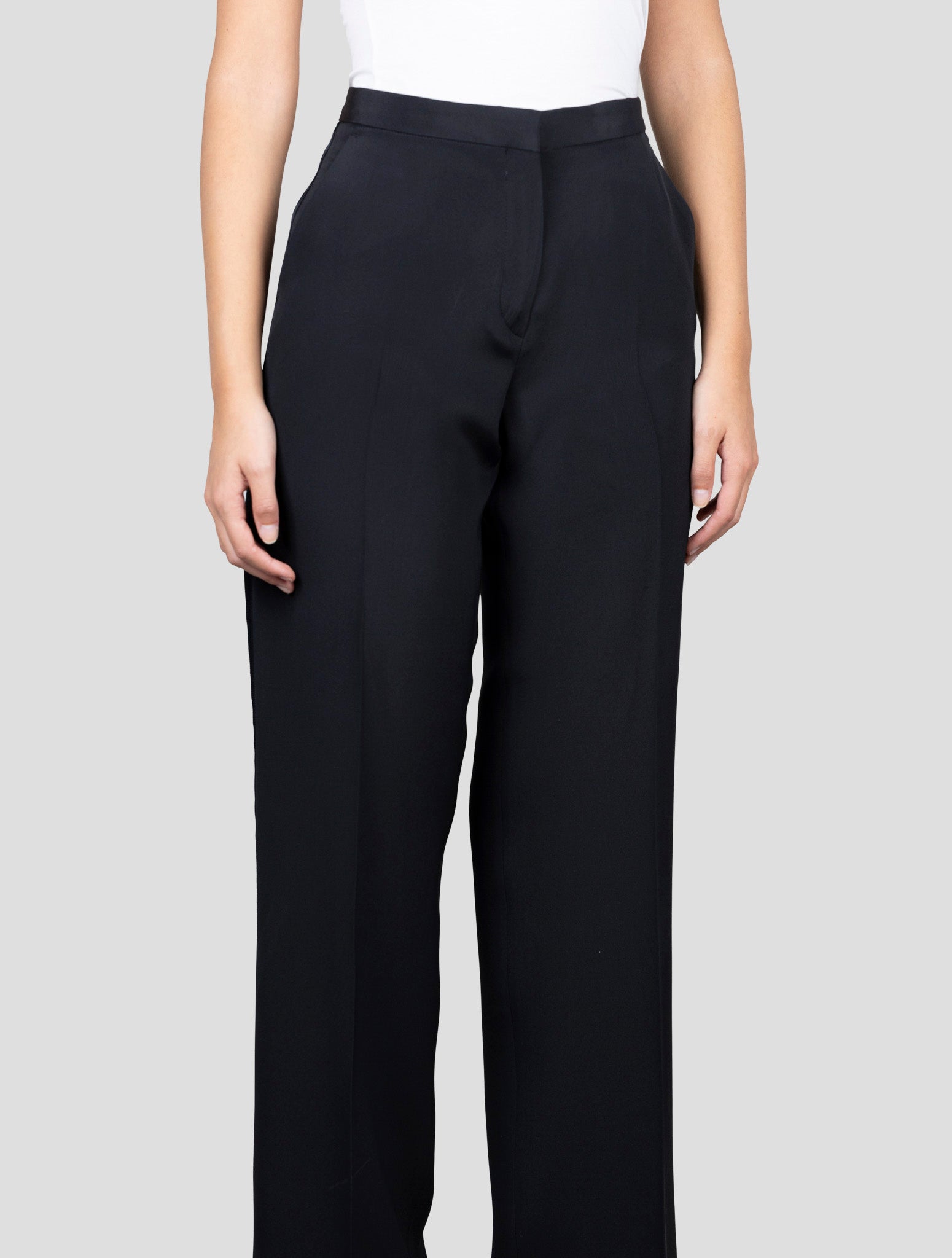 Kiton Black Silk Pants