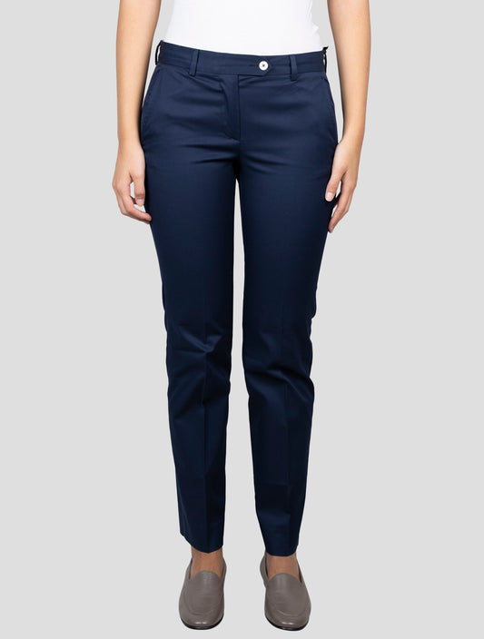Kiton Blue Cotton Ea Pants