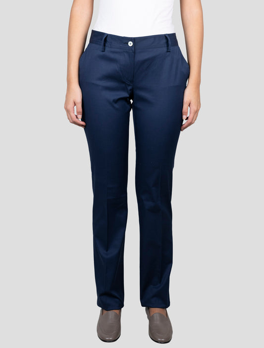 Kiton Blue Cotton Ea Pants
