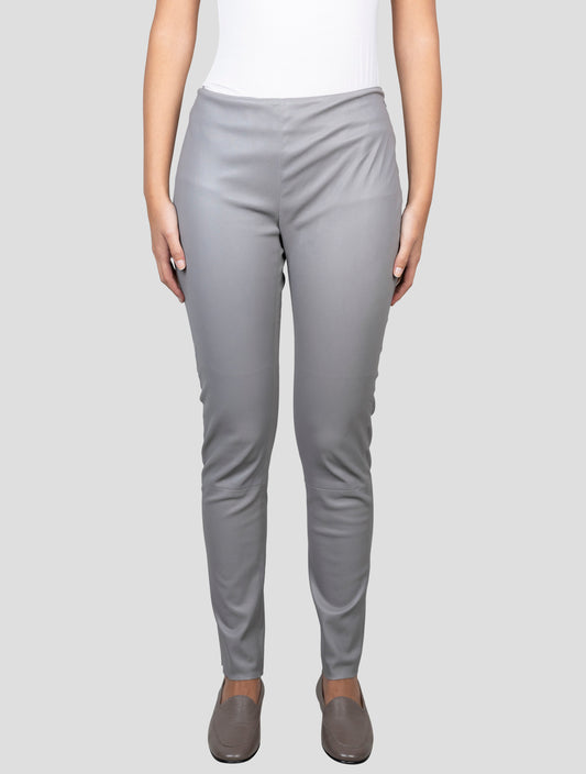 Kiton Gray Leather Pants