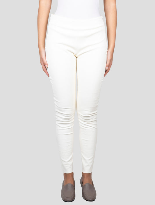 Kiton White Leather Pants