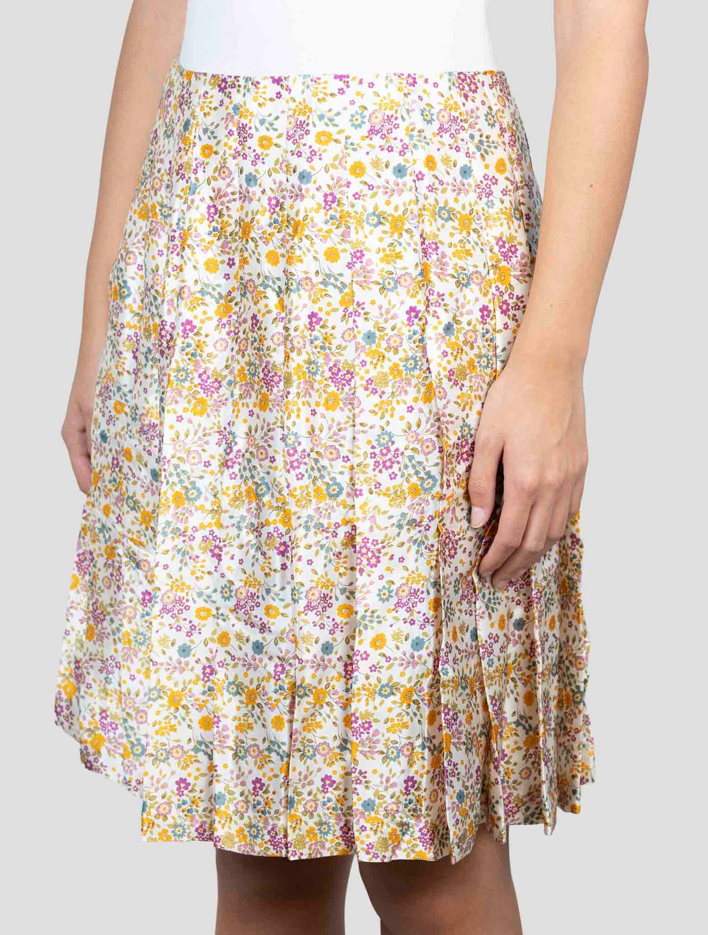 Kiton Multicolor Silk Skirt