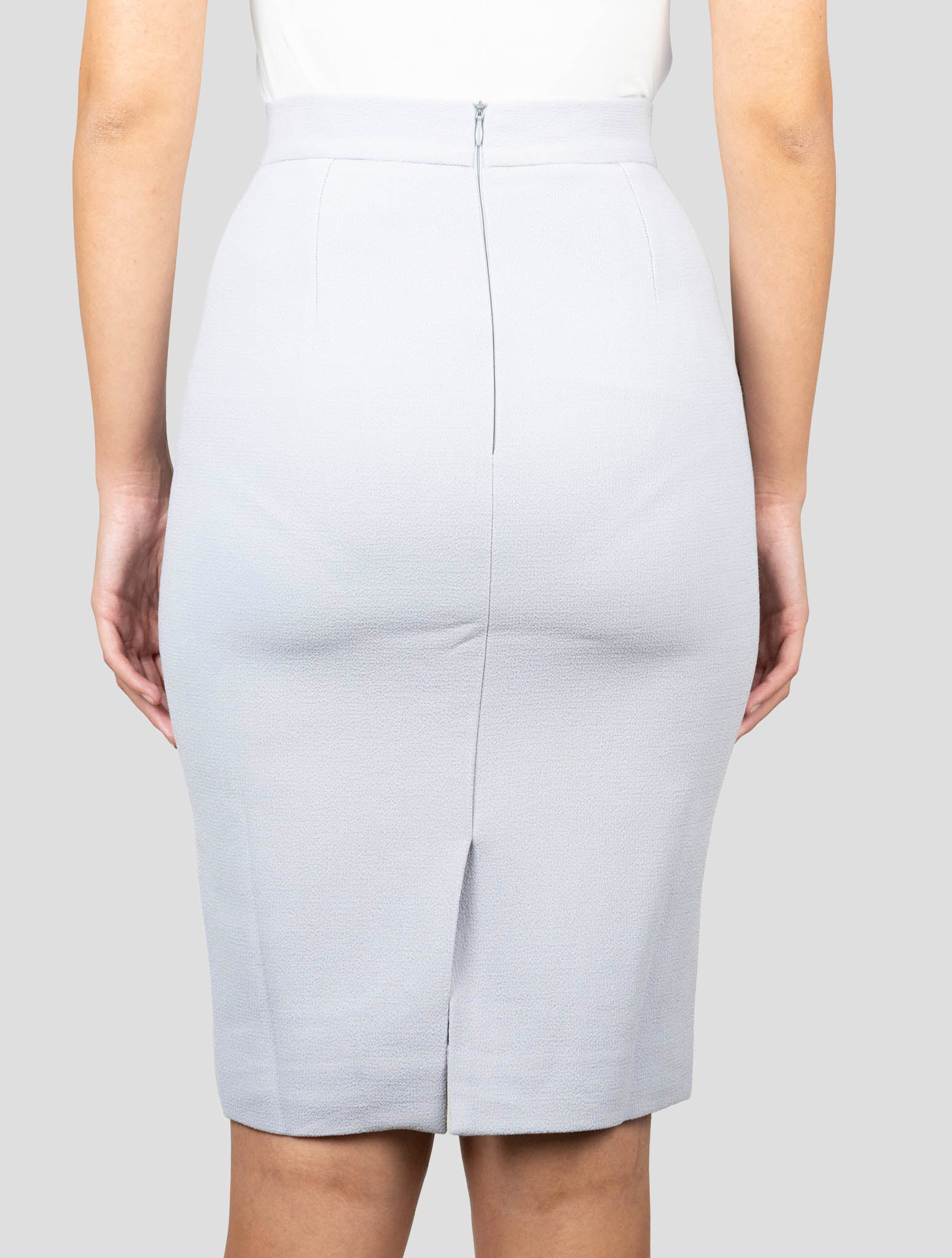 Kiton Gray Wool Skirt