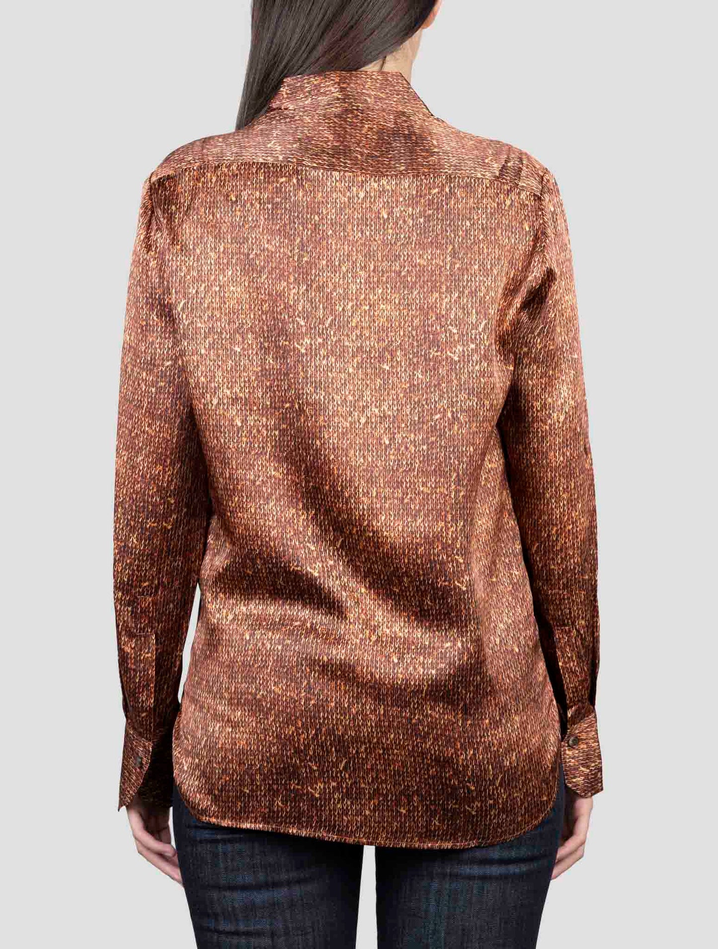 Kiton Brown Silk Shirt