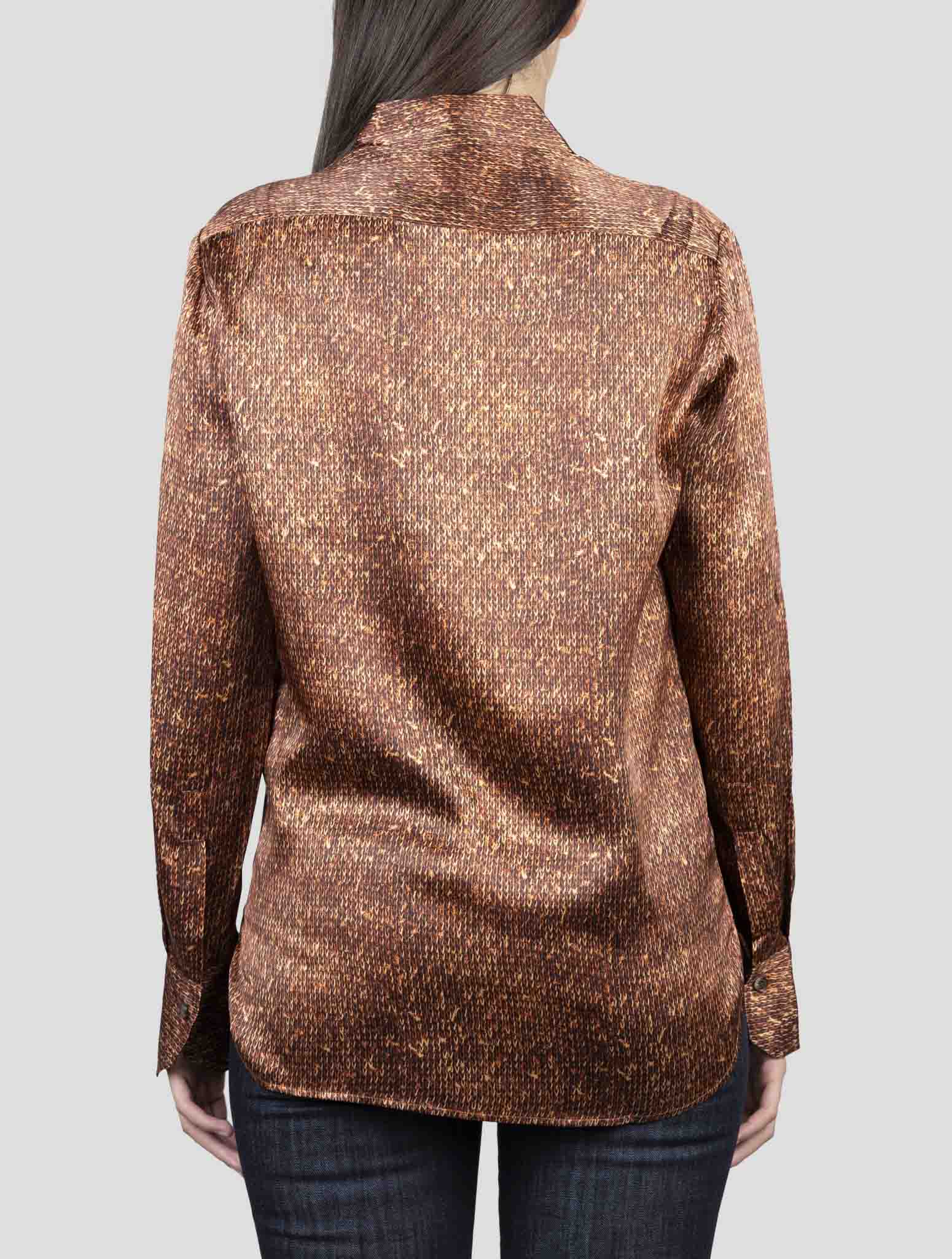 Kiton Brown Silk Shirt