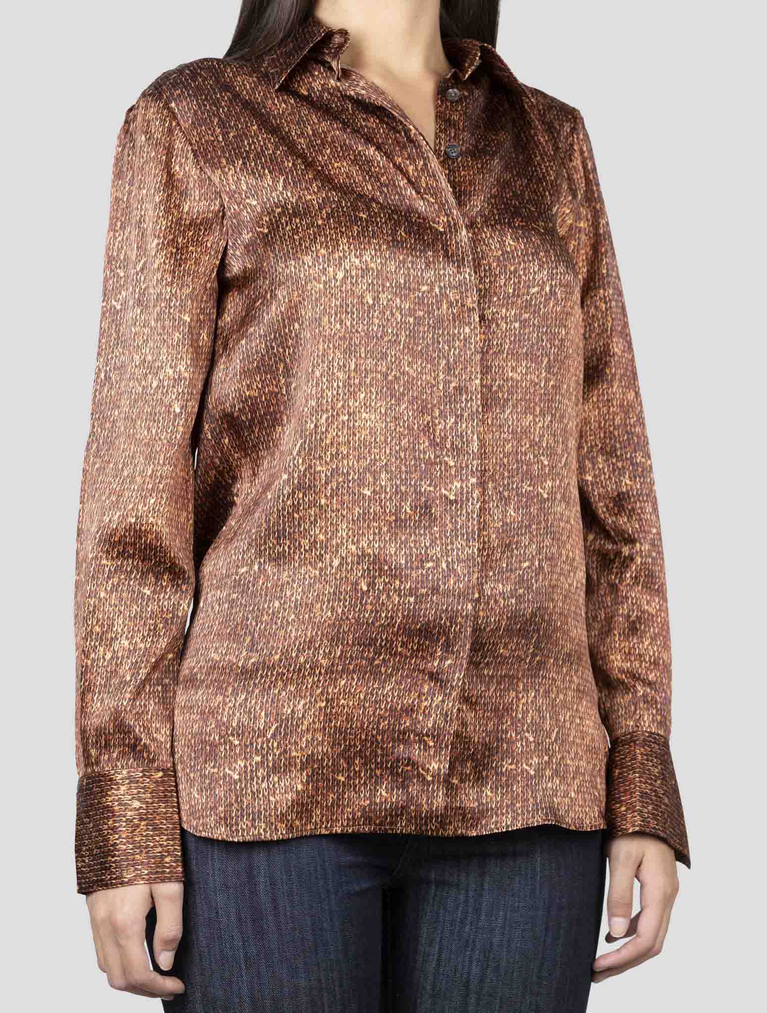Kiton Brown Silk Shirt