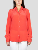 Kiton Red Silk Shirt