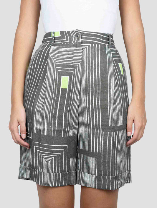 Kiton Multicolor Linen Short Pants