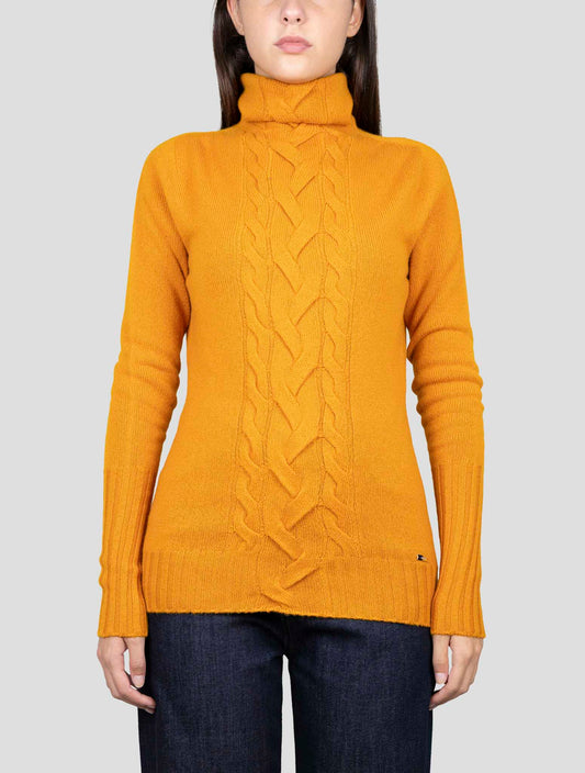 Kiton Orange Cashmere Sweater Turtleneck