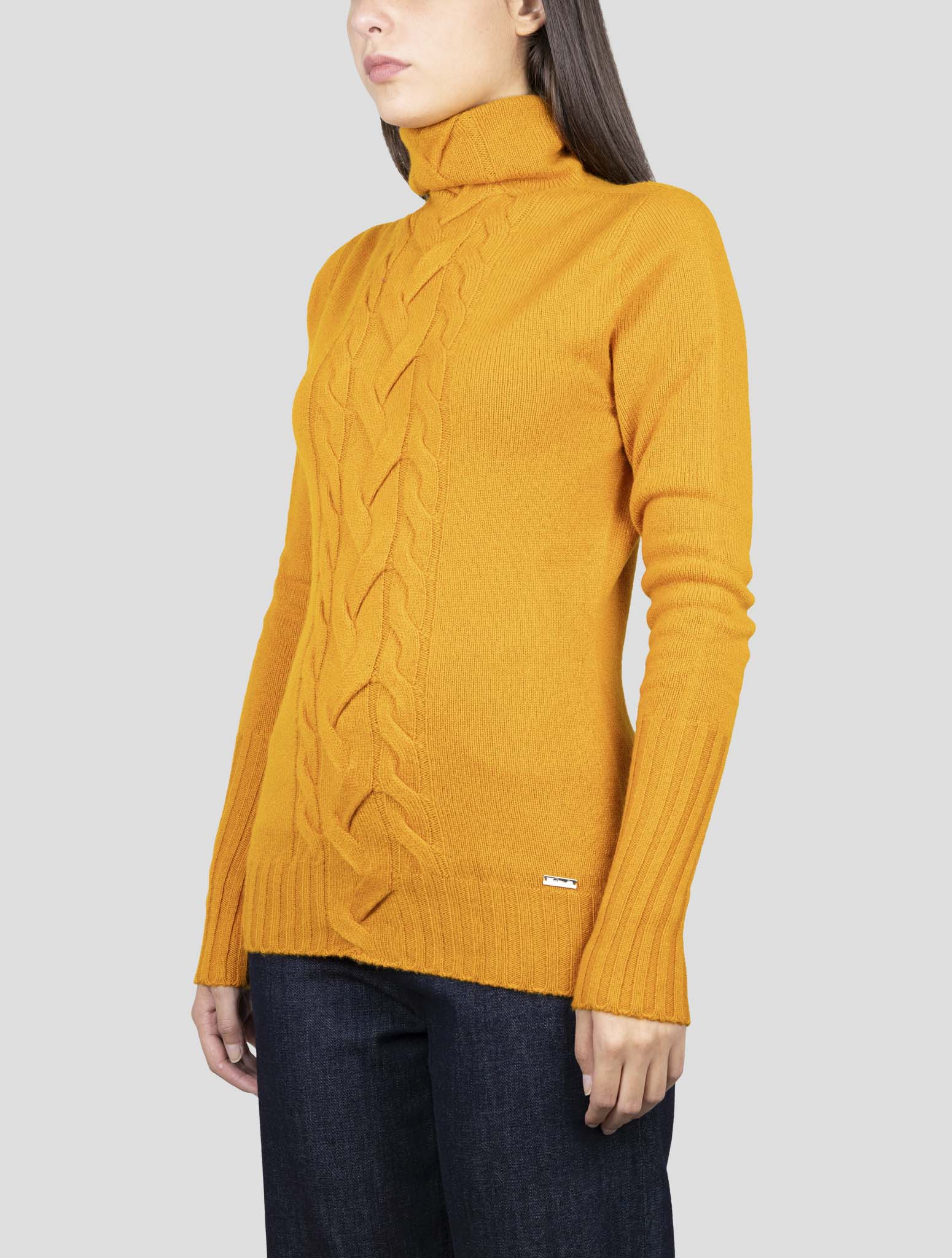 Kiton Orange Cashmere Sweater Turtleneck