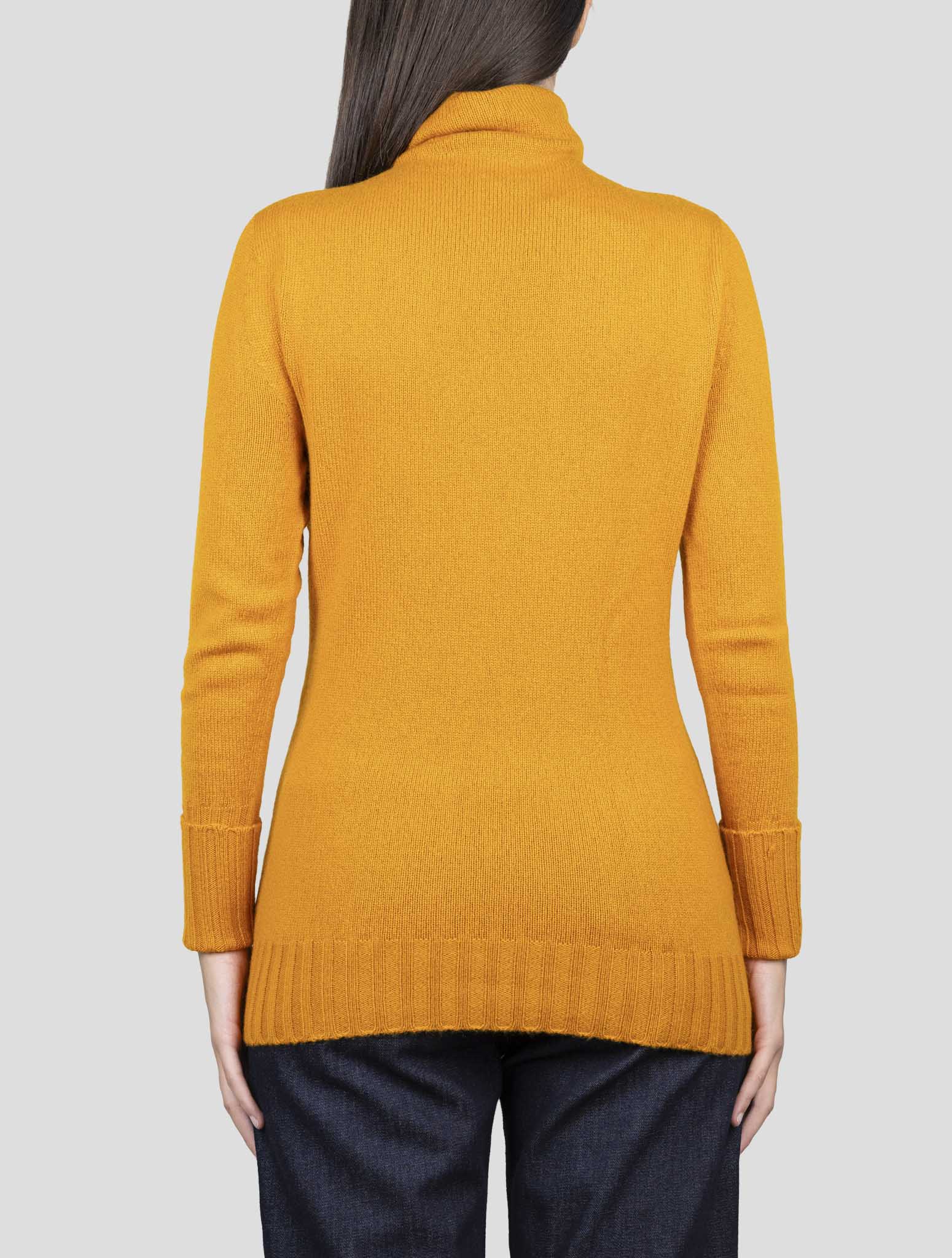 Kiton Orange Cashmere Sweater Turtleneck