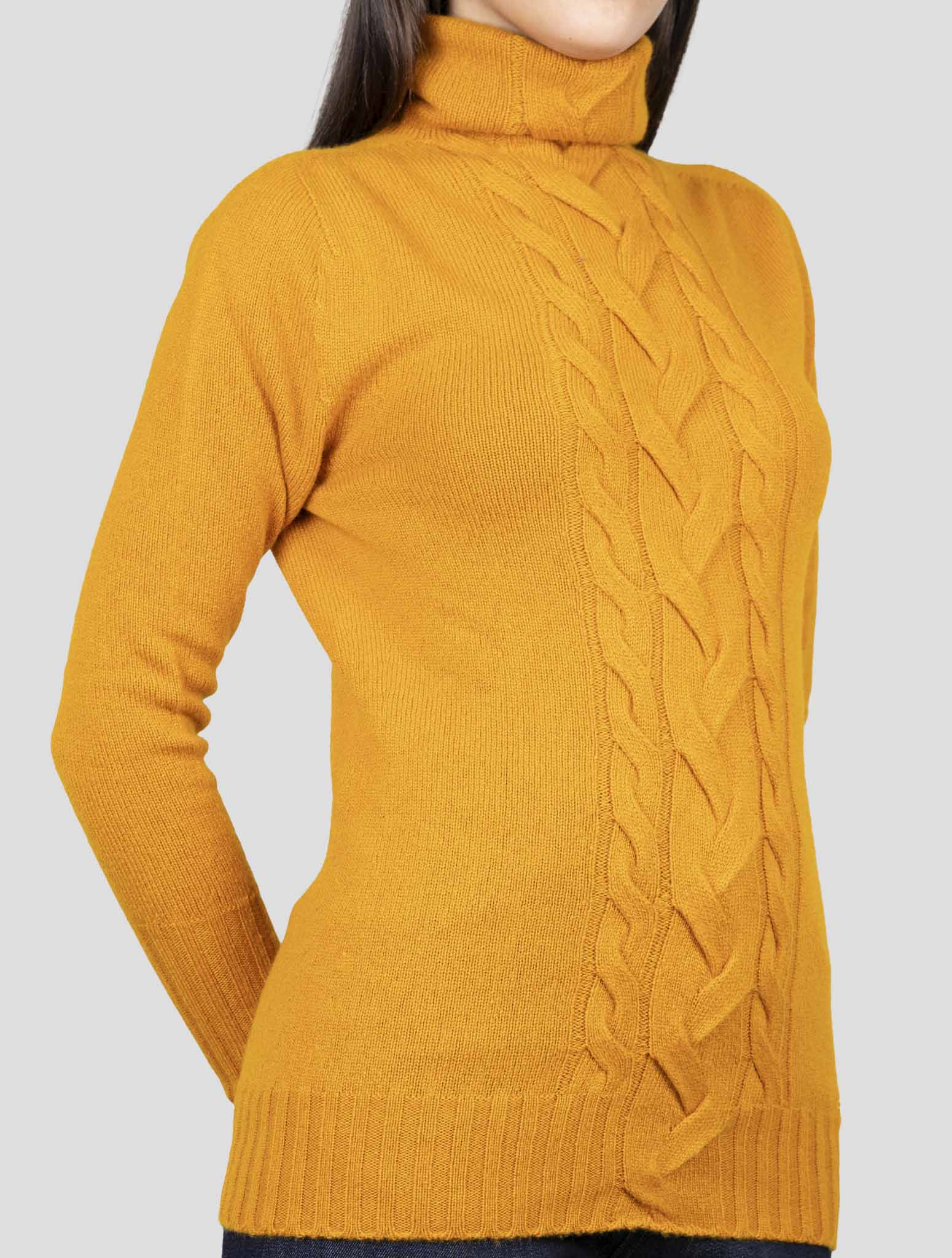Kiton Orange Cashmere Sweater Turtleneck