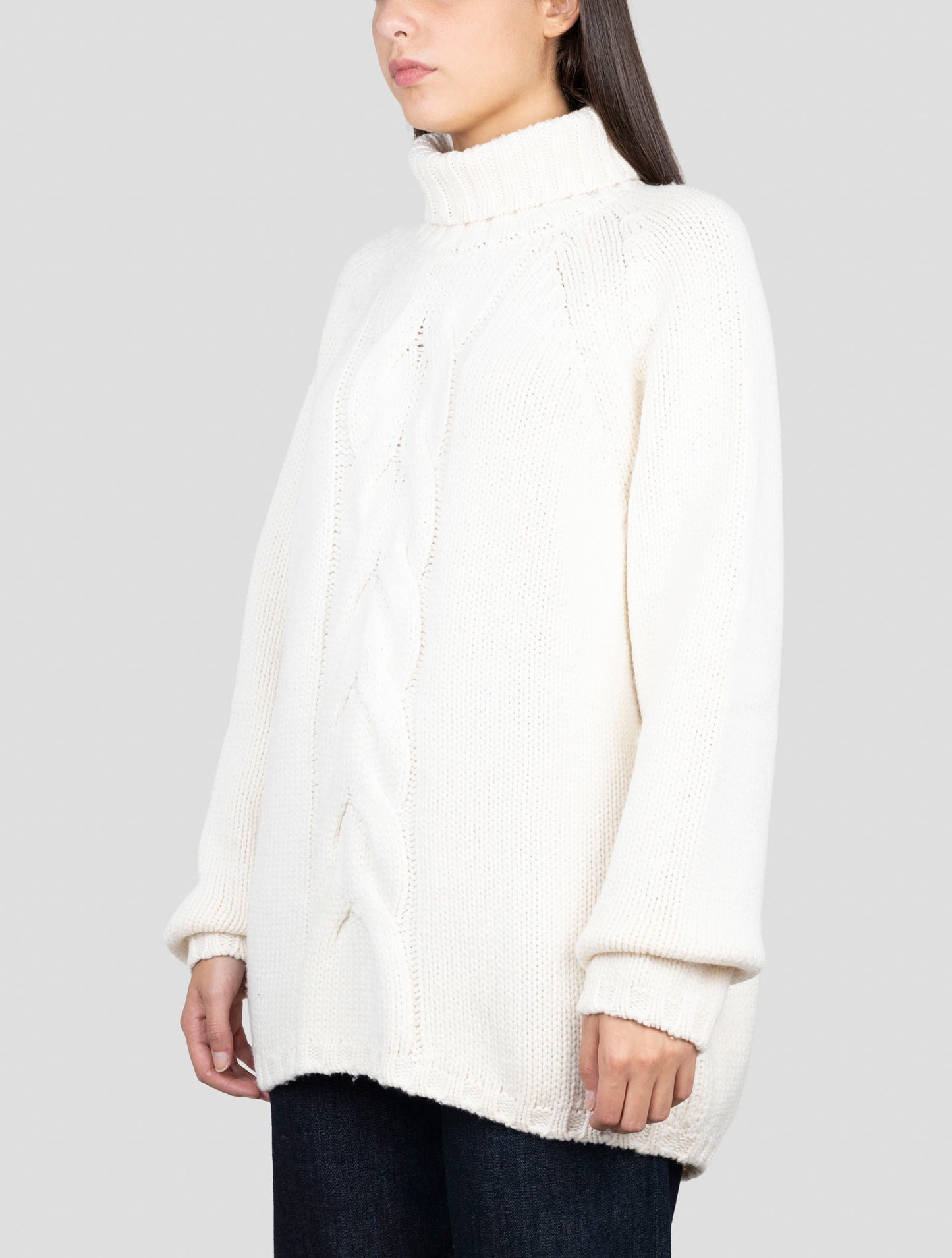 Kiton White Cashmere Sweater Turtleneck