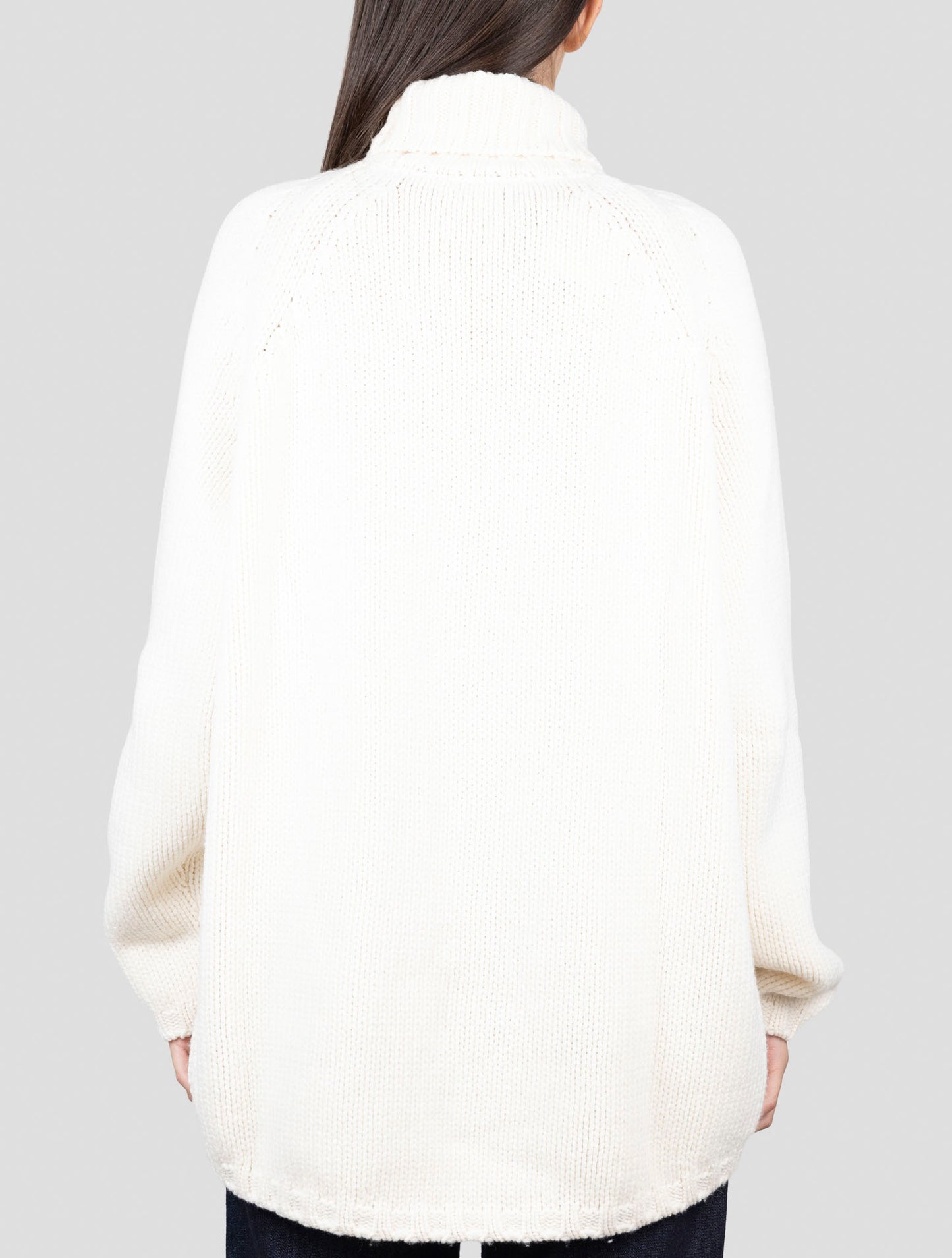 Kiton White Cashmere Sweater Turtleneck