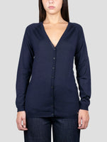 Kiton Blue Cashmere Silk Sweater Cardigan