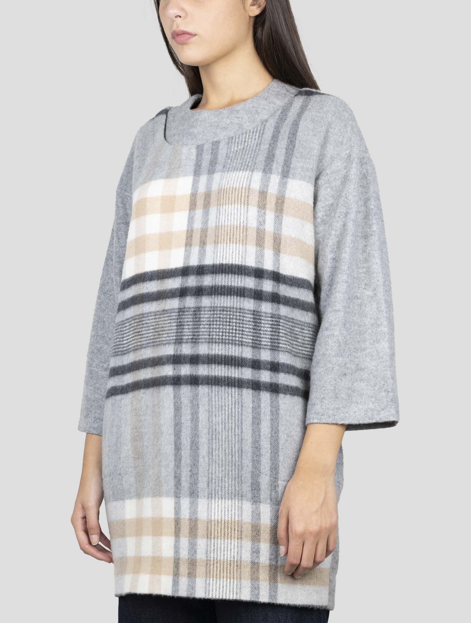 Kiton Blue White Cashmere Silk Sweater Turtleneck