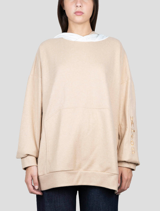 Kiton Brown Cashmere Sweater Hoodie