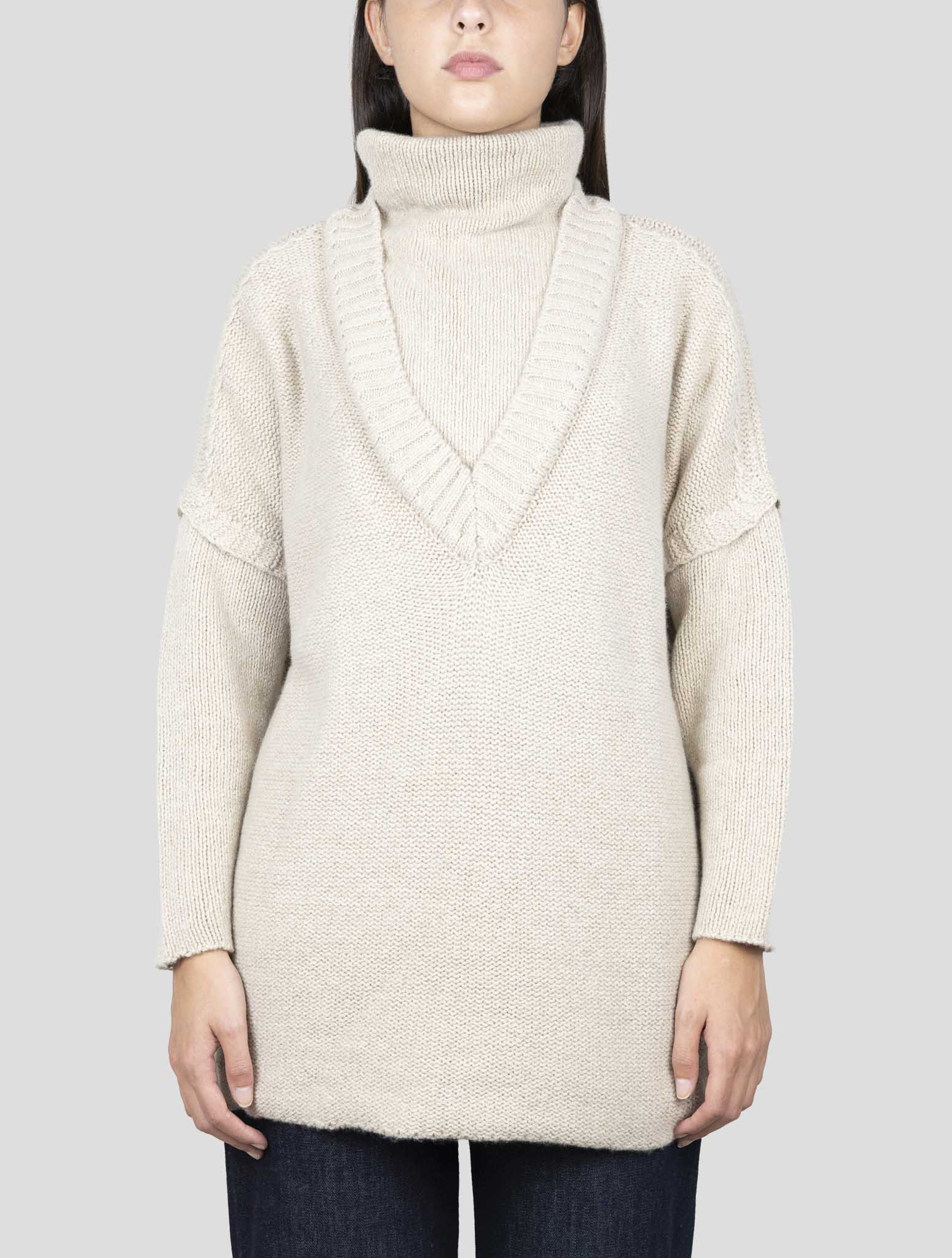 Kiton Brown Cashmere Zibellino Sweater V-Neck