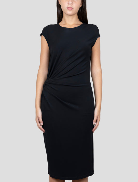 Kiton Black Viscose Ea Dress