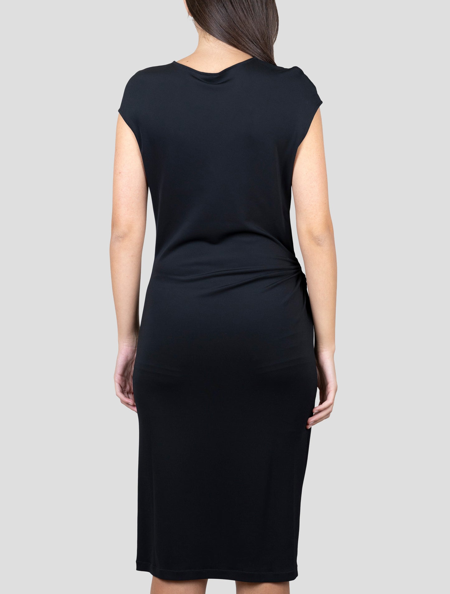 Kiton Black Viscose Ea Dress