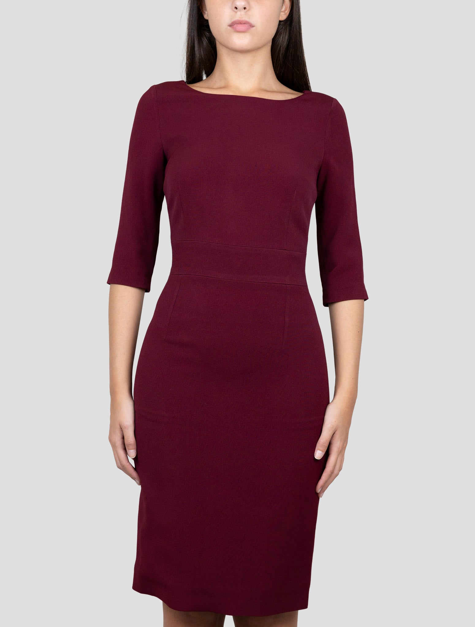 Kiton Burgundy Acetate Viscose Ea Dress