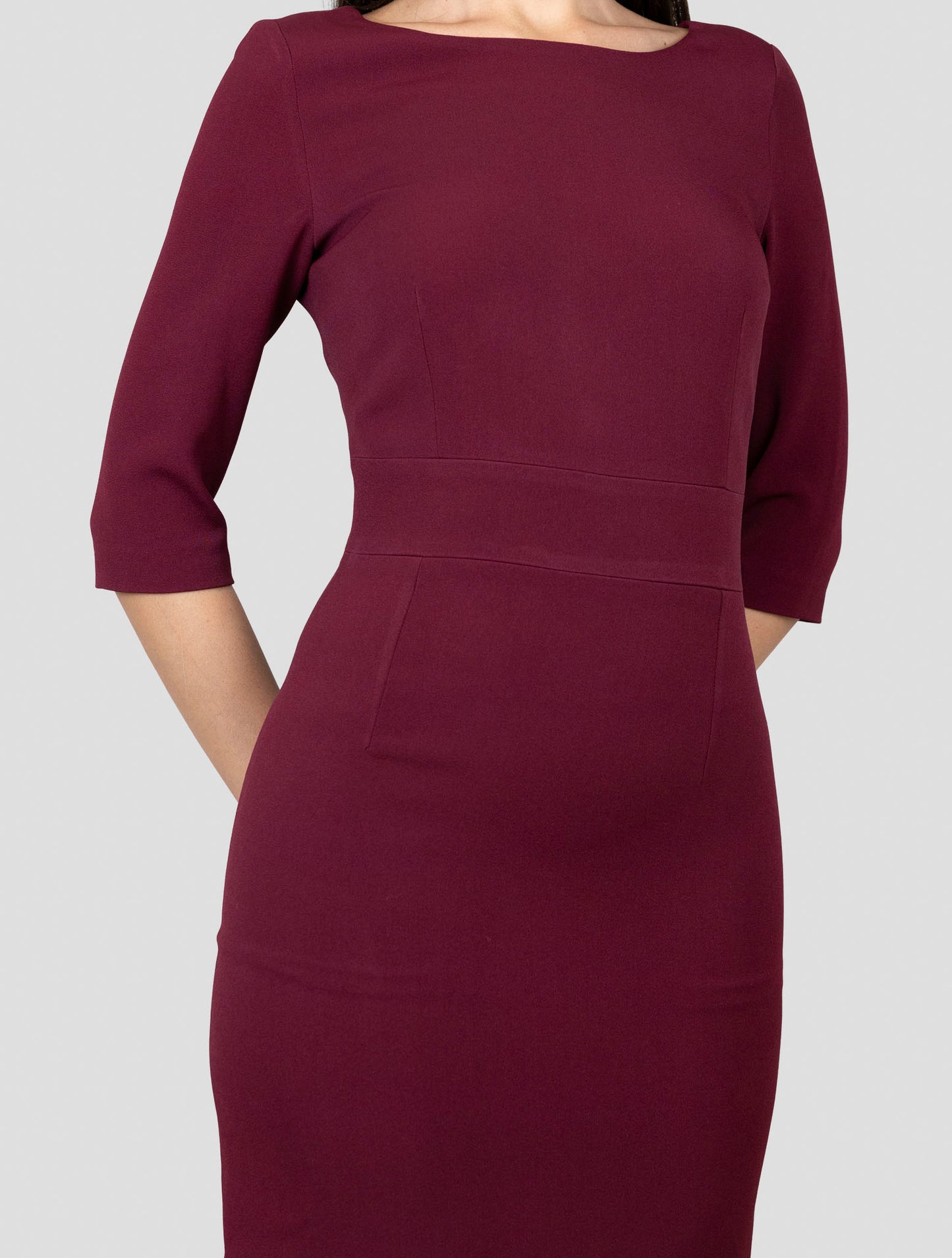 Kiton Burgundy Acetate Viscose Ea Dress