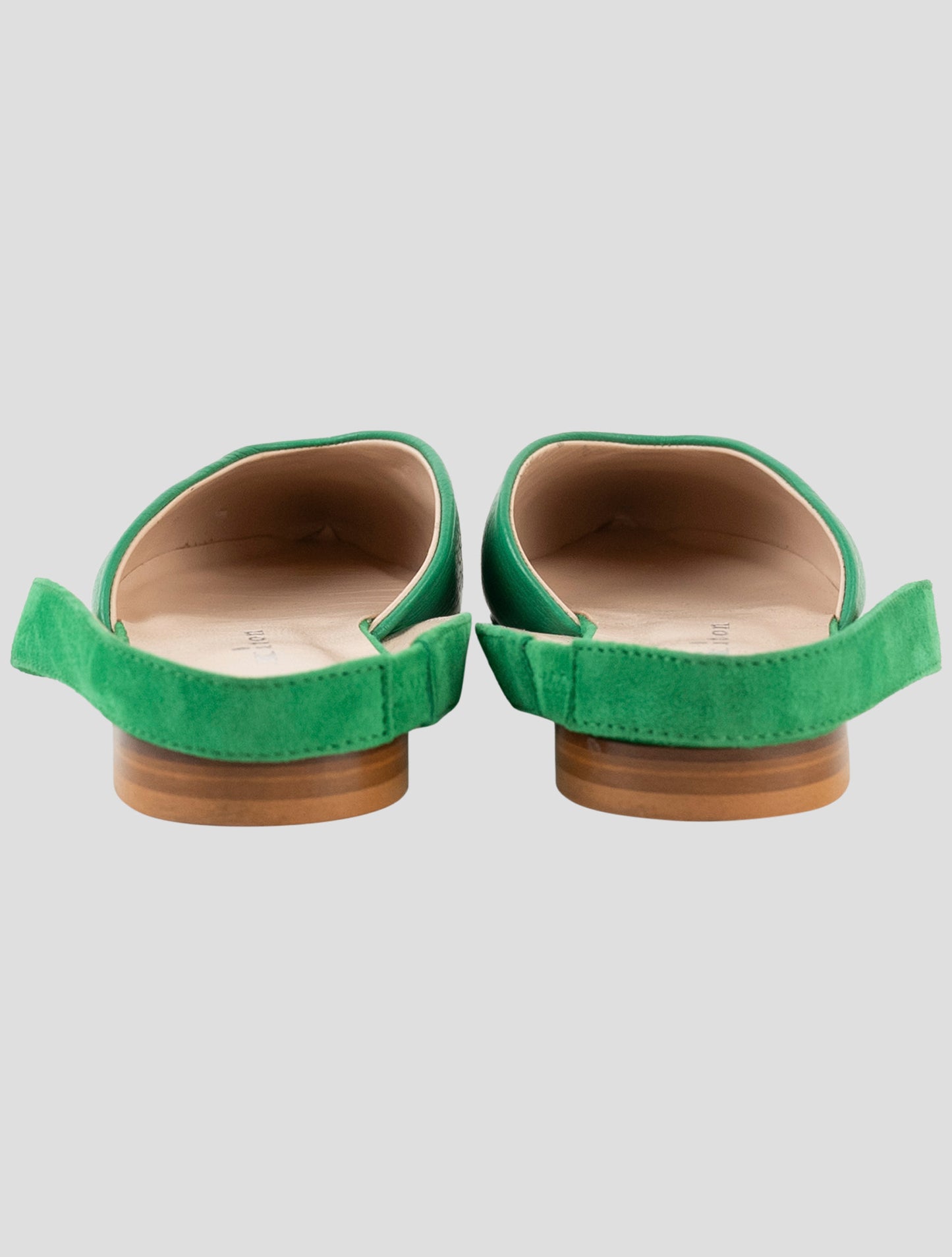 Kiton Green Leather Slingback