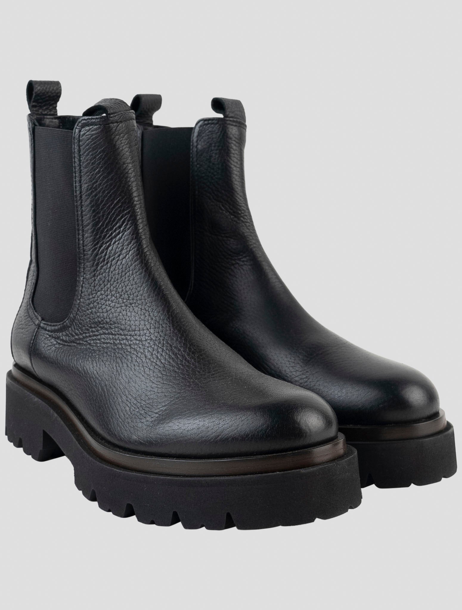 Kiton Black Leather Boots