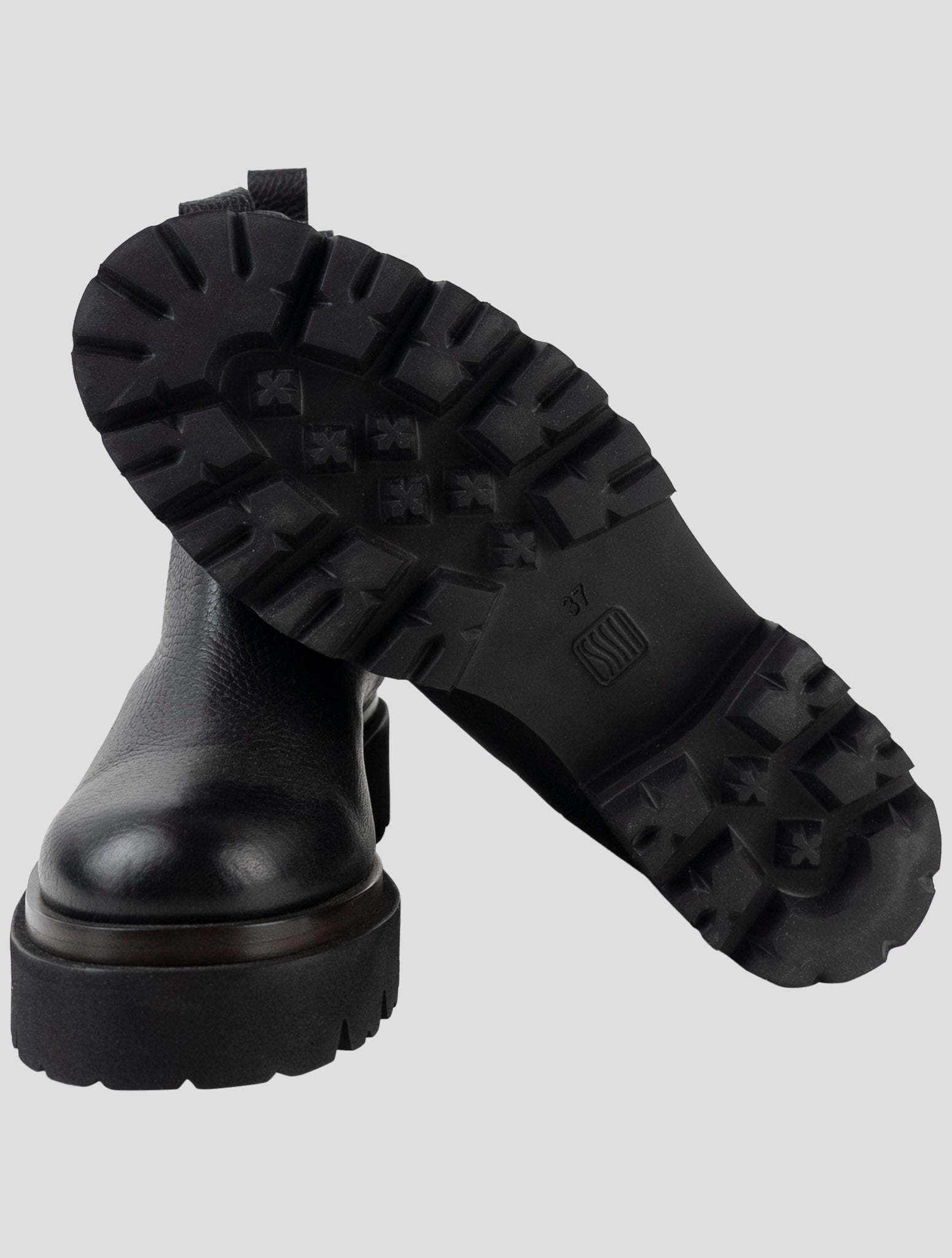 Kiton Black Leather Boots