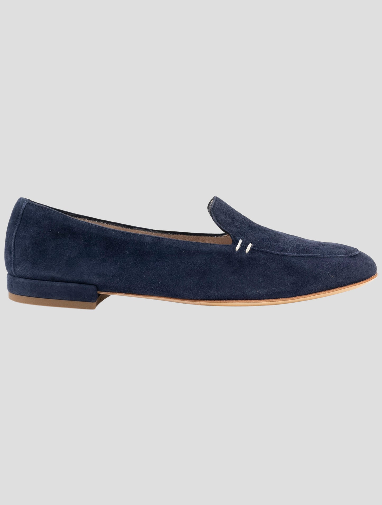 Kiton Blue Leather Suede Loafers