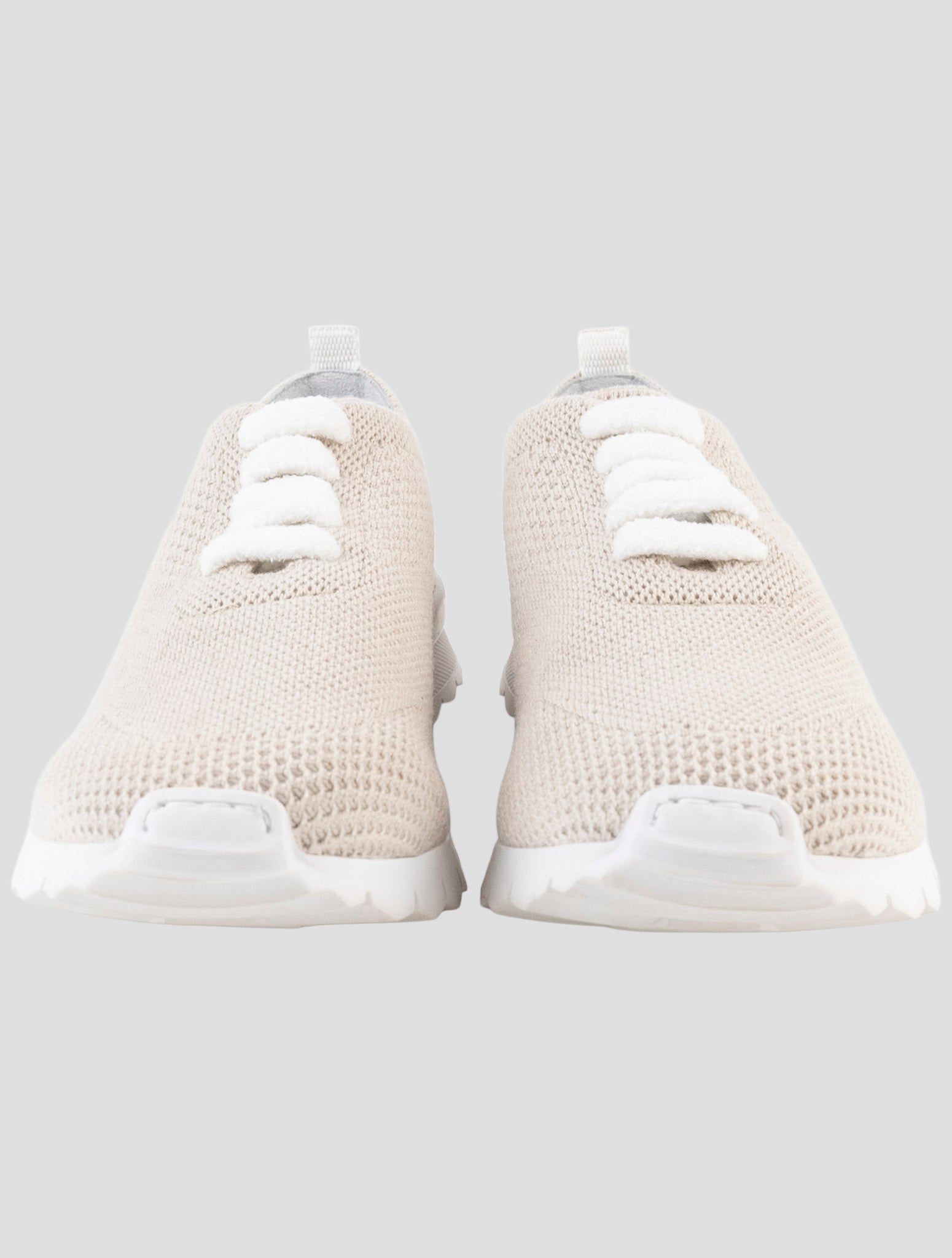 Kiton Beige Cashmere Sneakers
