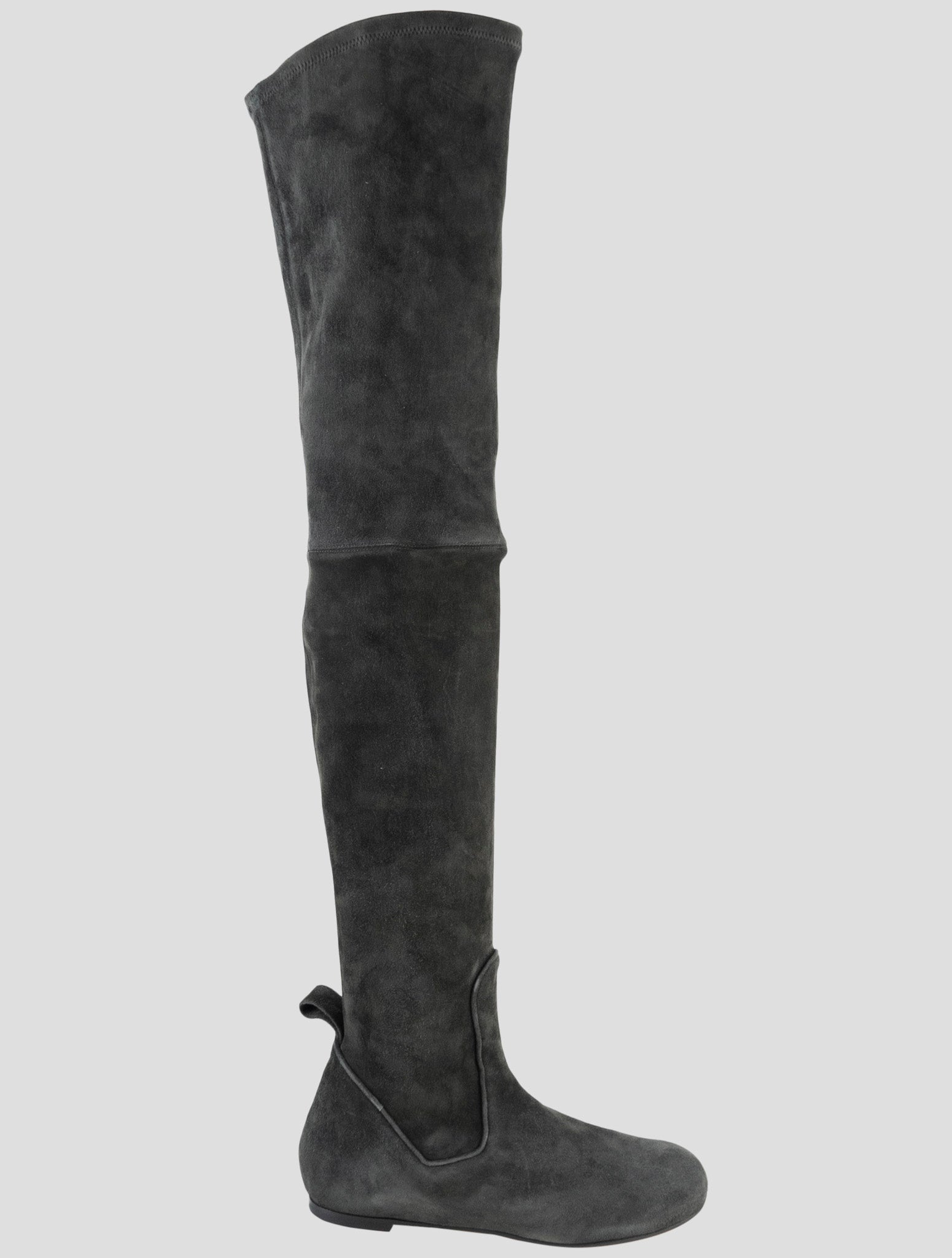 Kiton Gray Leather Suede  Boots
