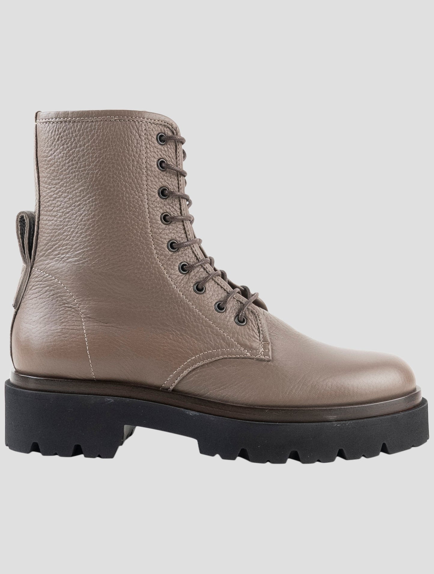 Kiton Taupe Leather Boots