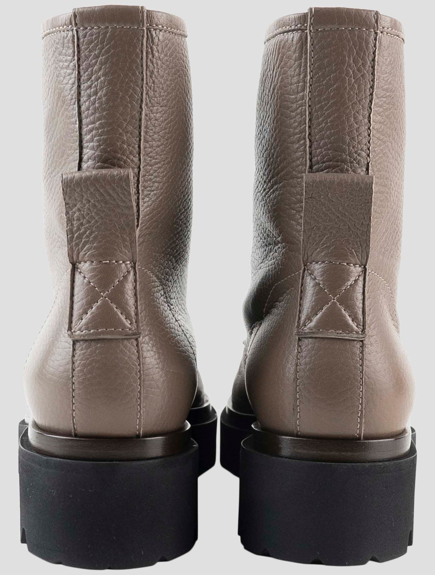 Kiton Taupe Leather Boots