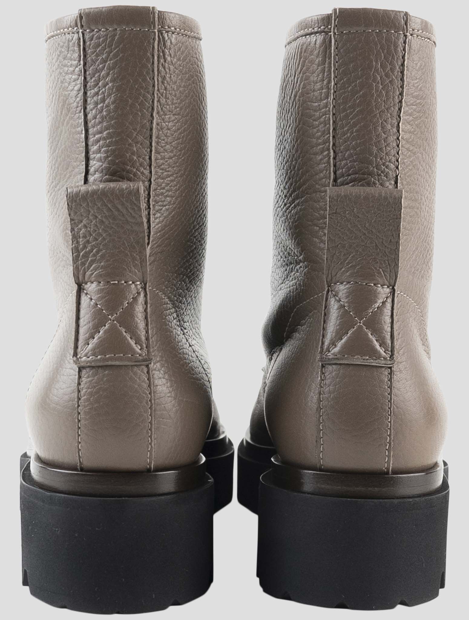 Kiton Taupe Leather Boots