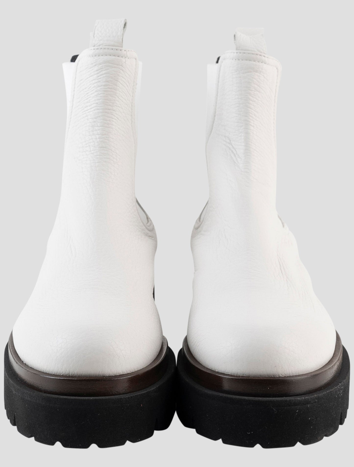 Kiton White Leather Boots