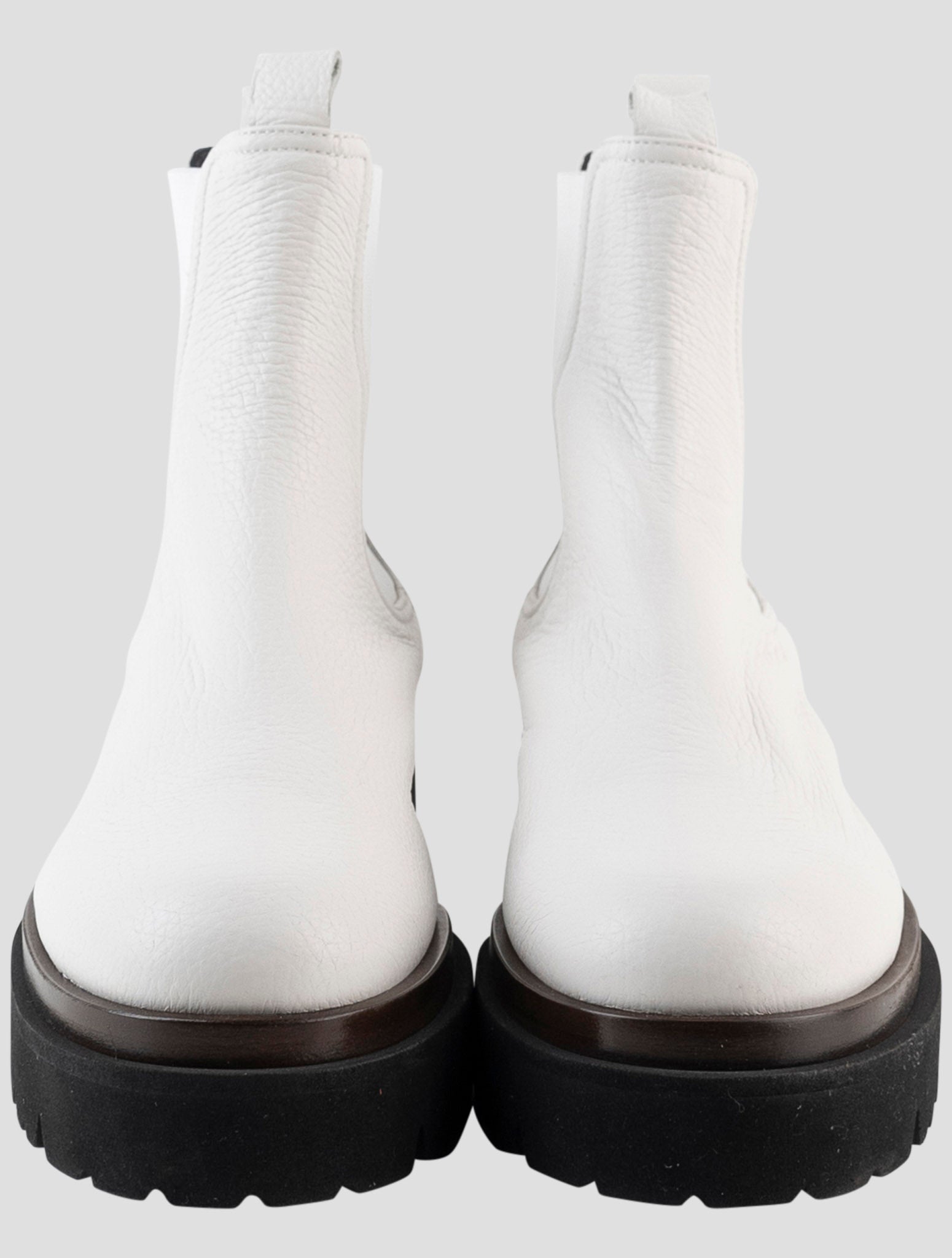 Kiton White Leather Boots