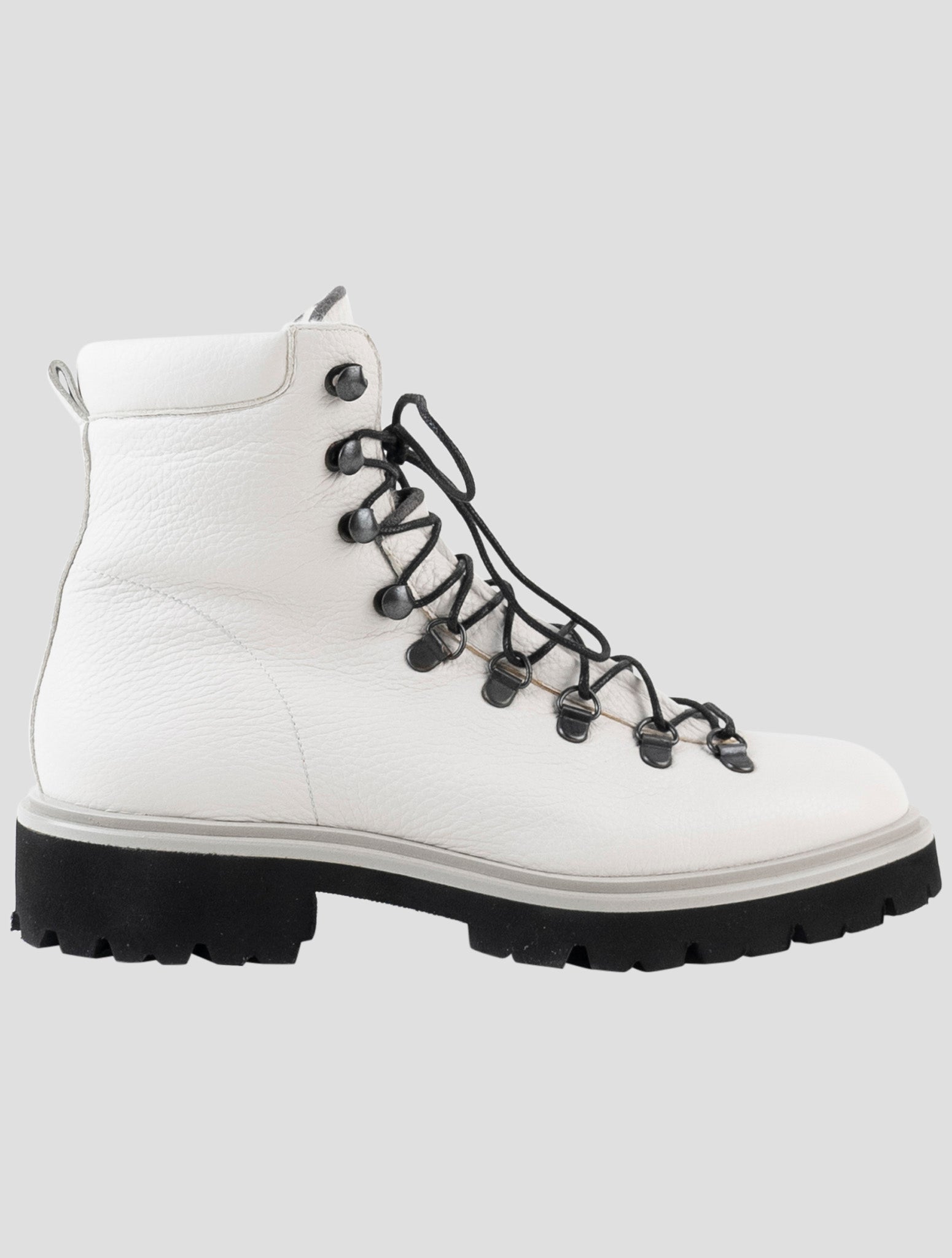 Kiton White Leather Boots