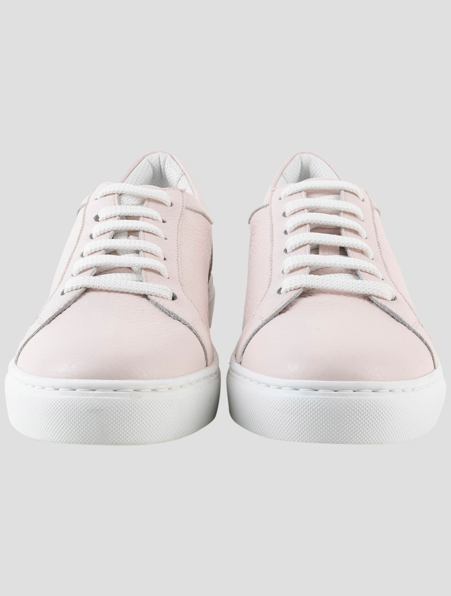 Kiton Pink Leather Sneakers