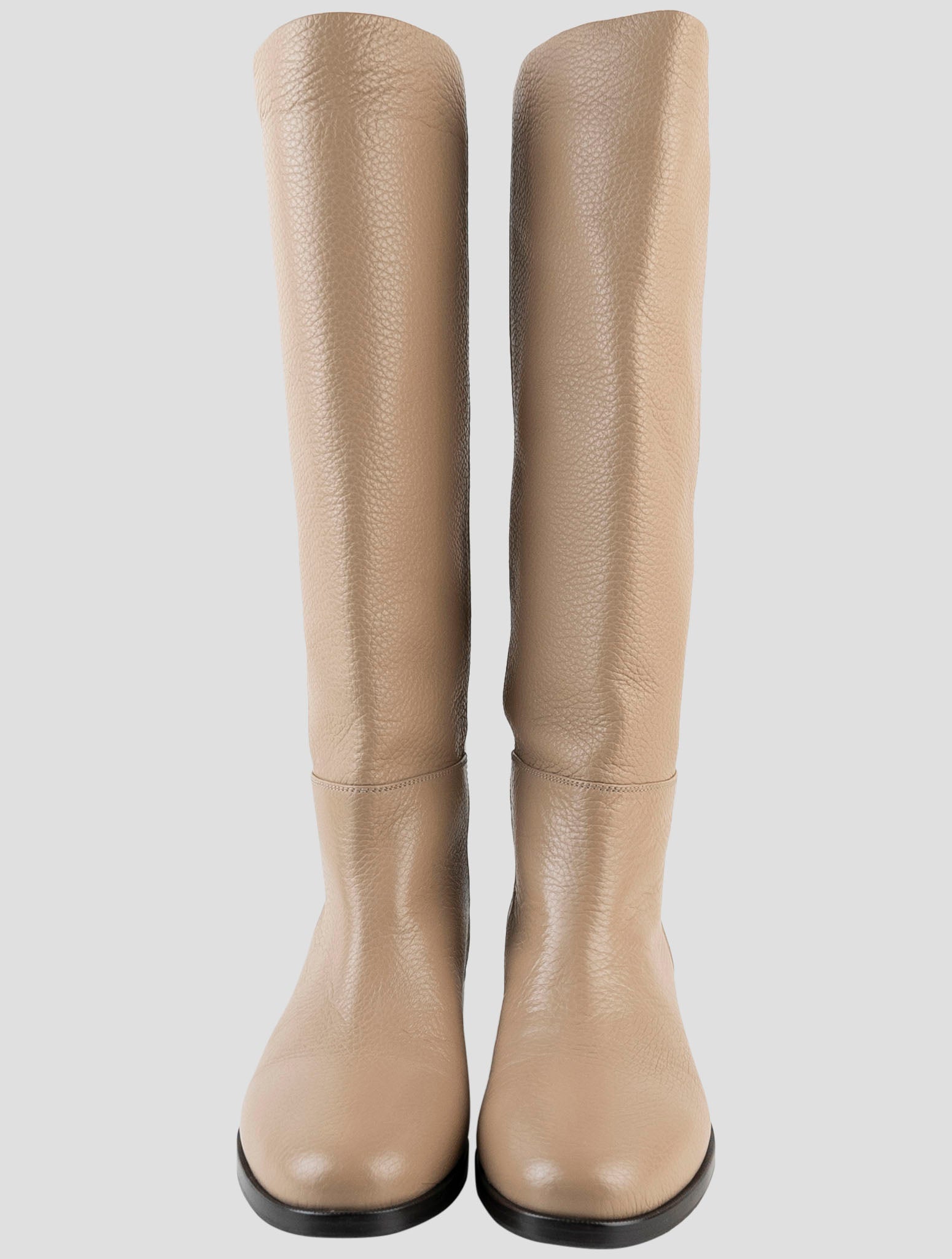 Kiton Beige Leather Boots
